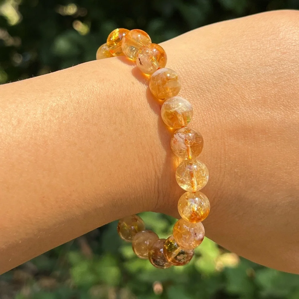 10mm‎ stretchable milky citrine bracelet